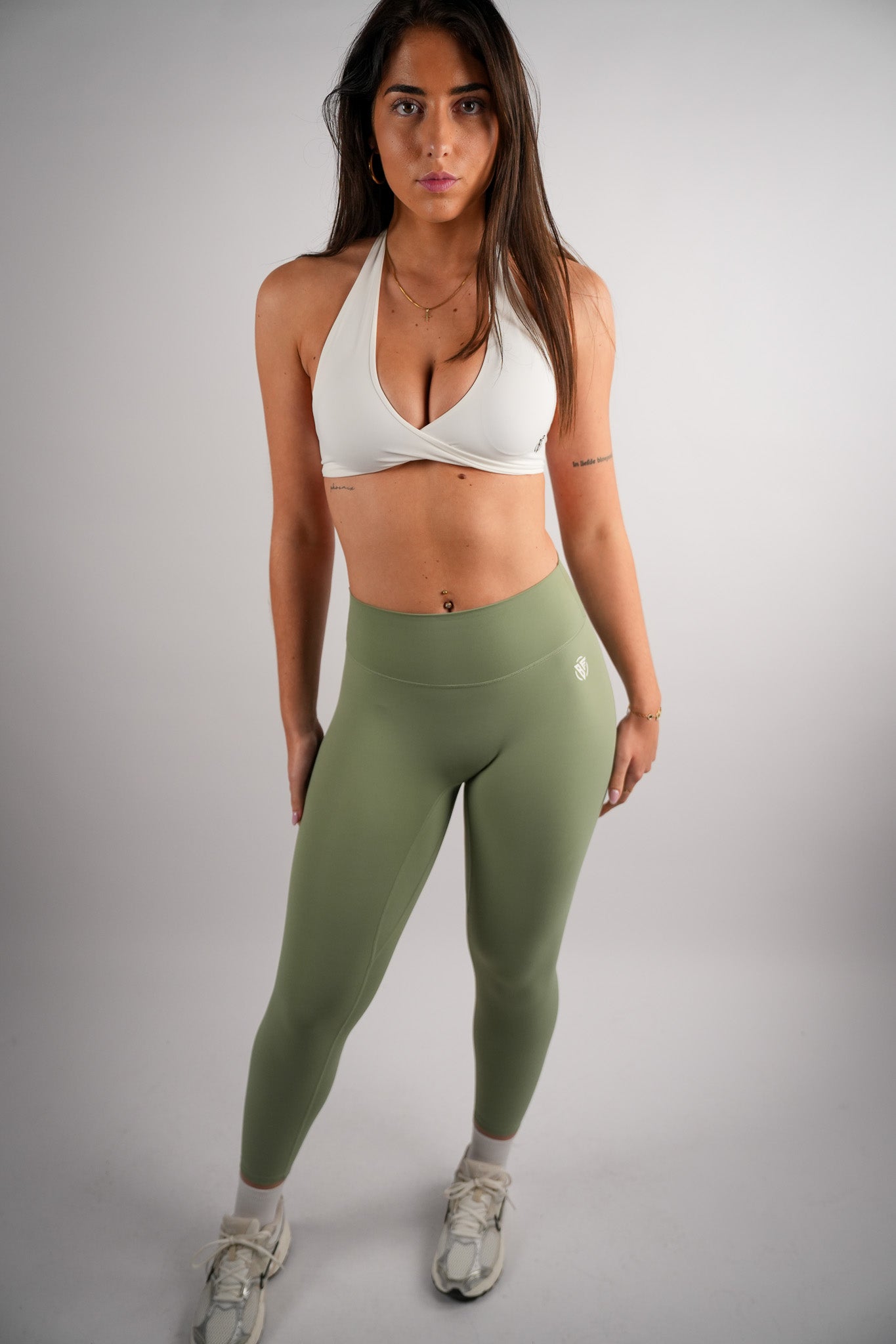 Core Cross Over Halter Neck Sports Bra