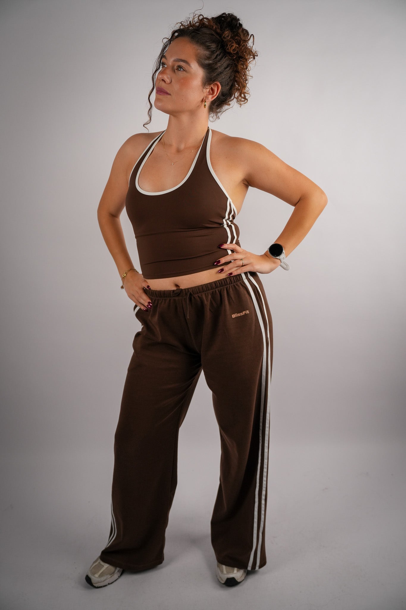 Contrastline Halter Neck Top