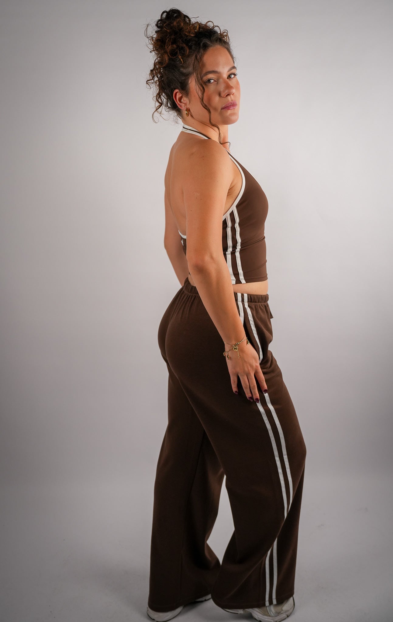 Contrastline Halter Neck Top