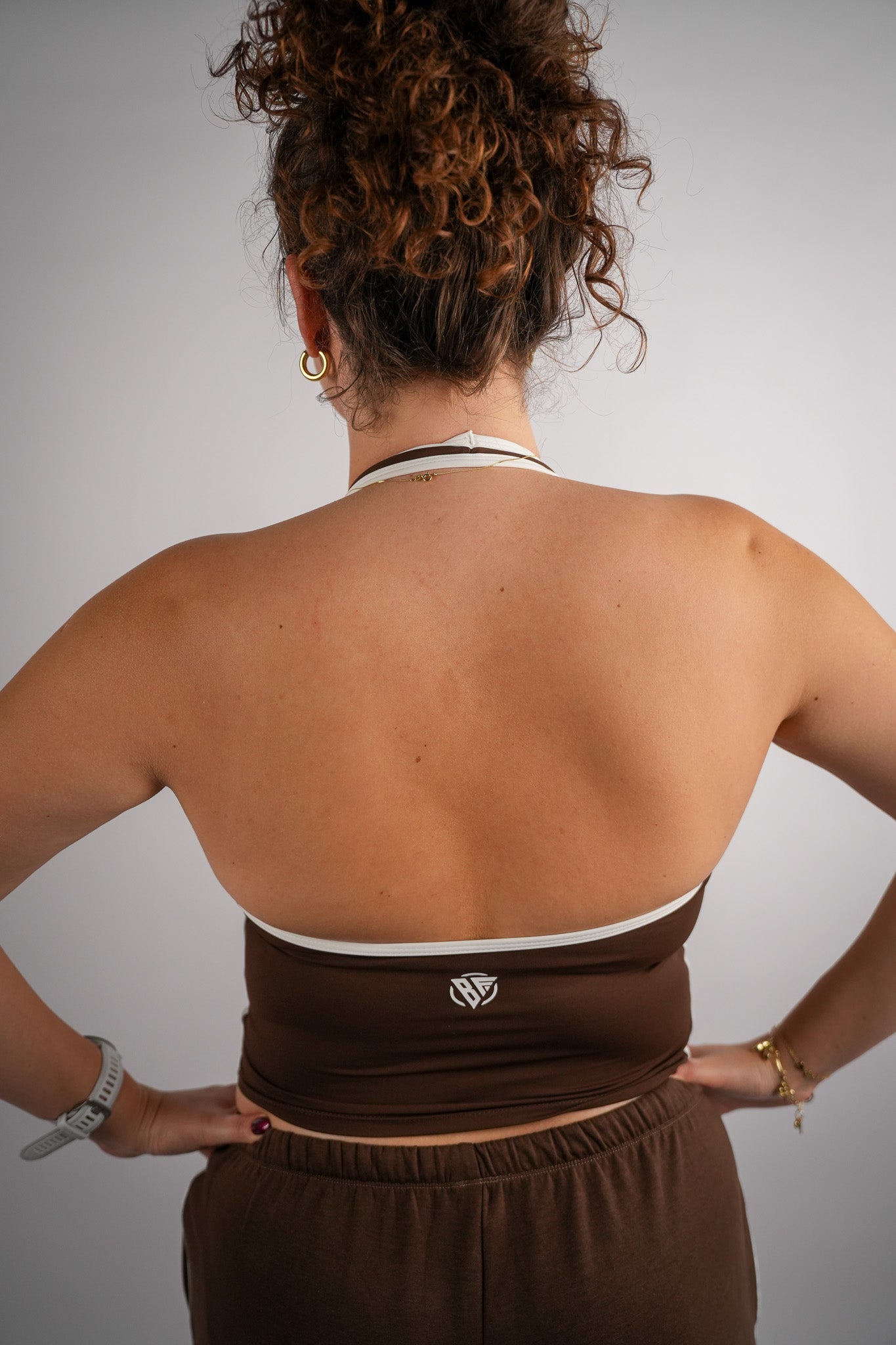 Contrastline Halter Neck Top