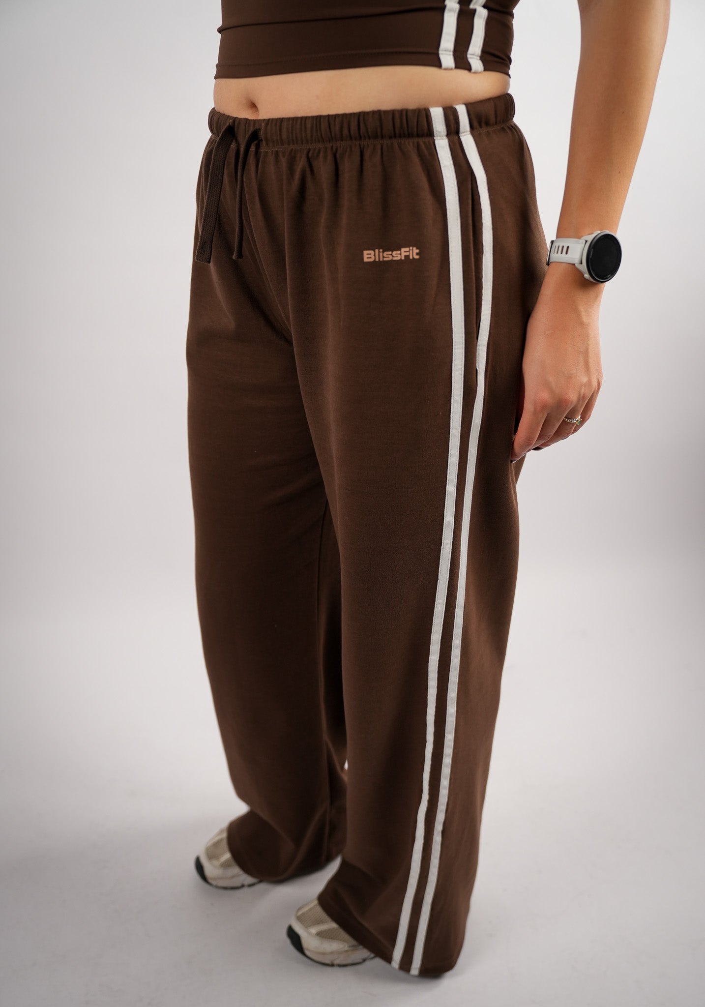 Contrastline Wide Leg Pants