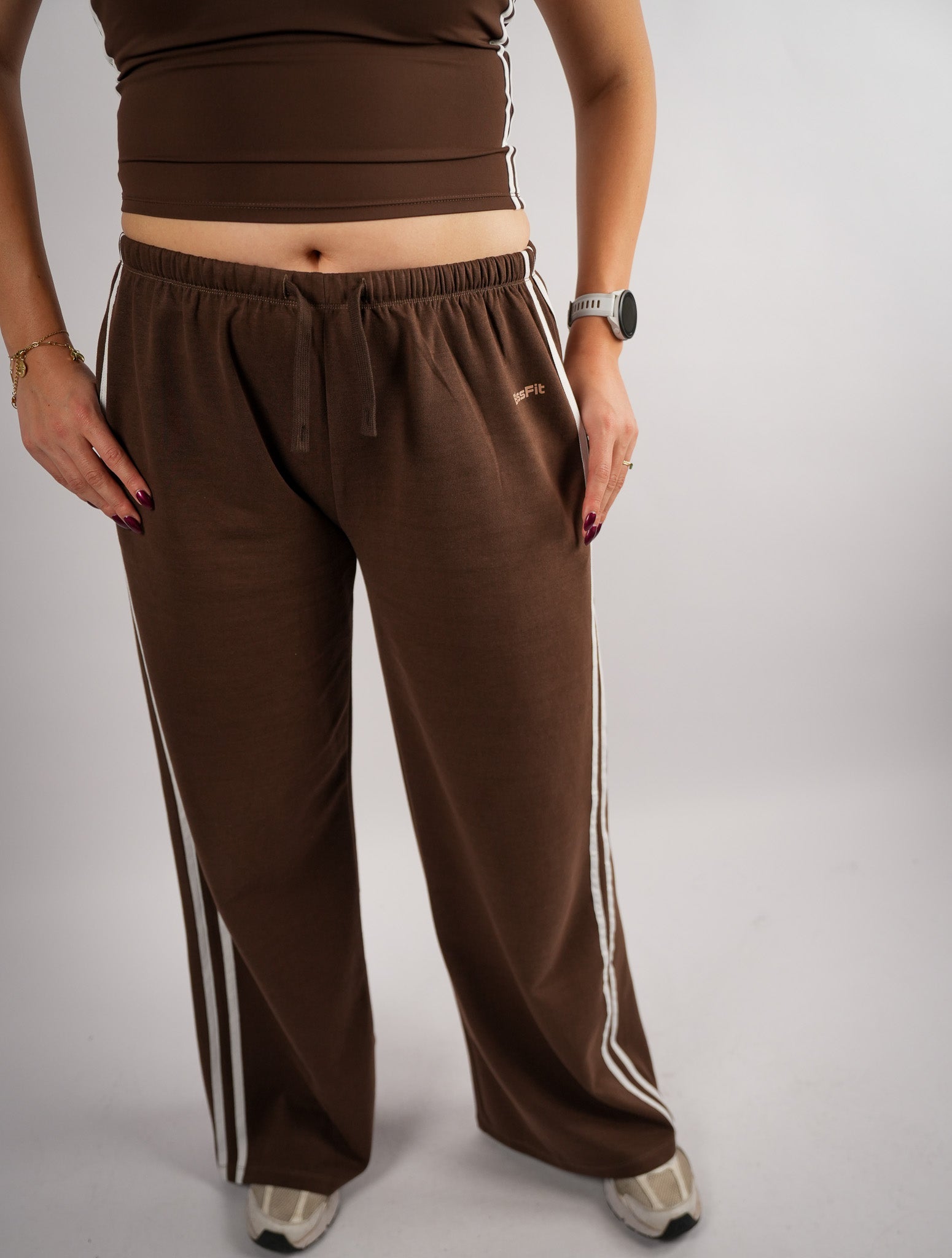 Contrastline Wide Leg Pants