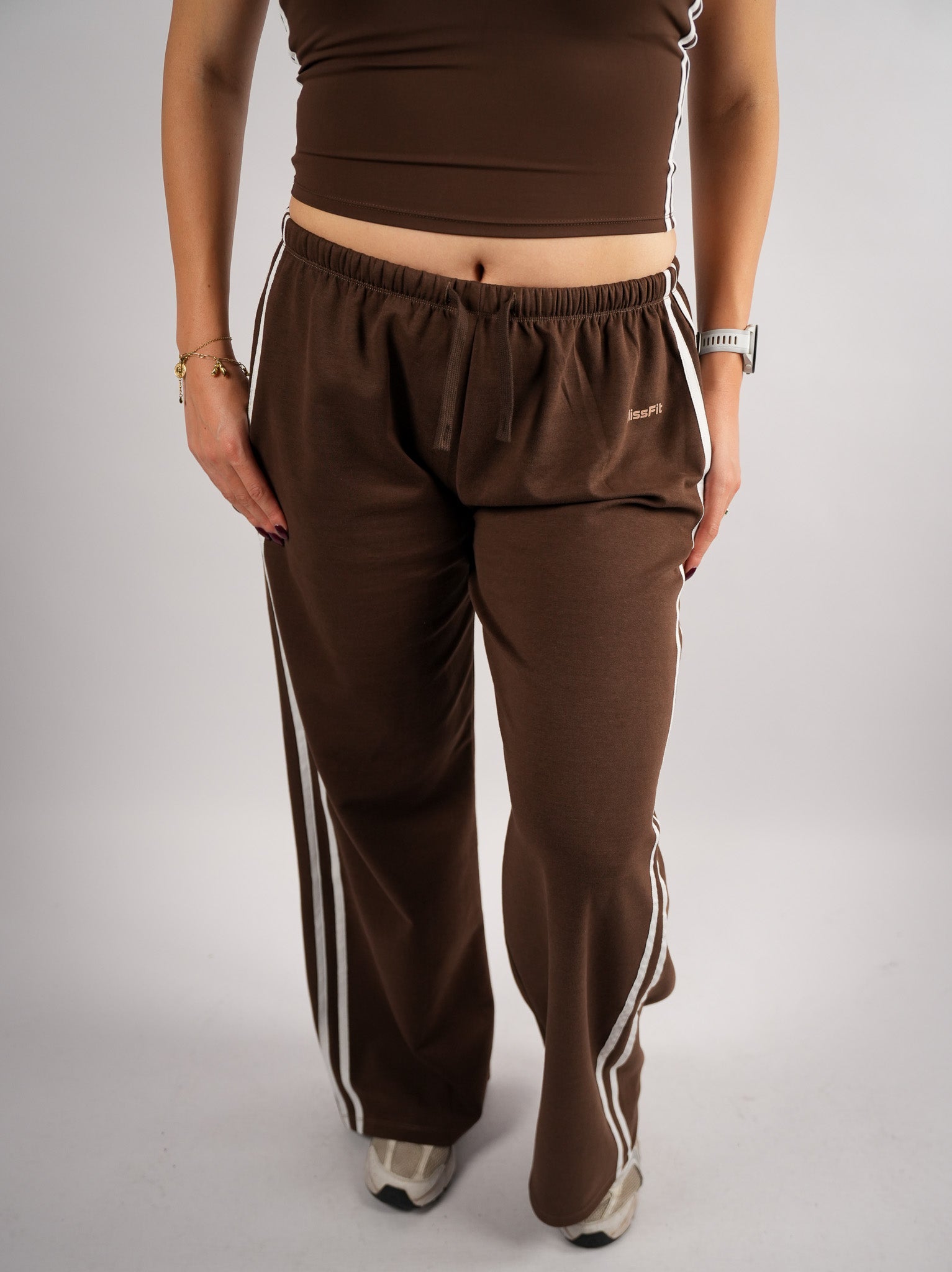 Contrastline Wide Leg Pants