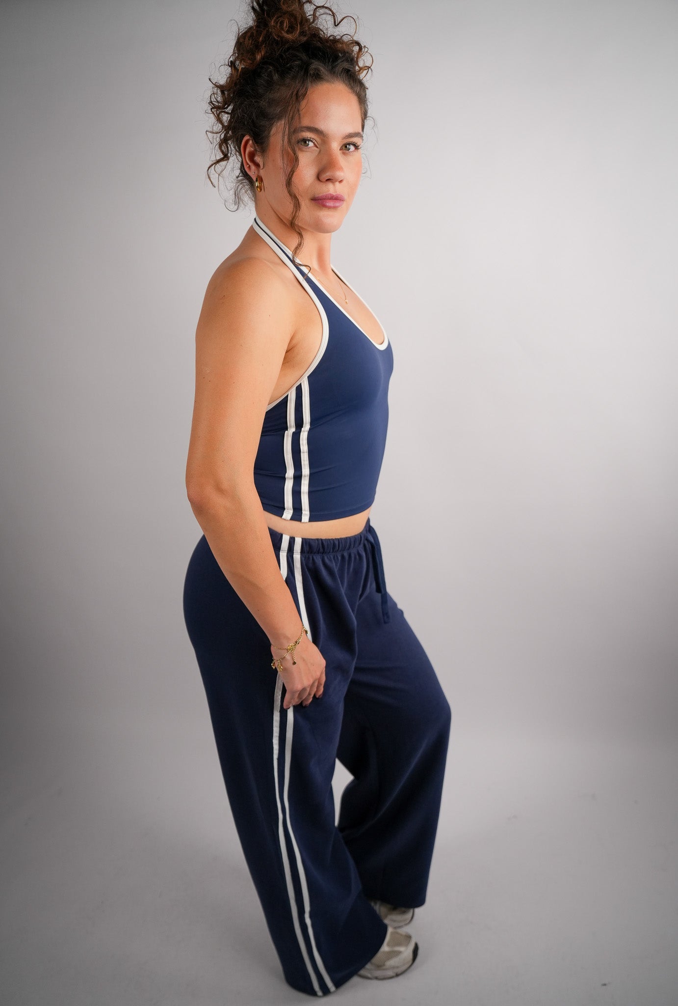 Contrastline Halter Neck Top