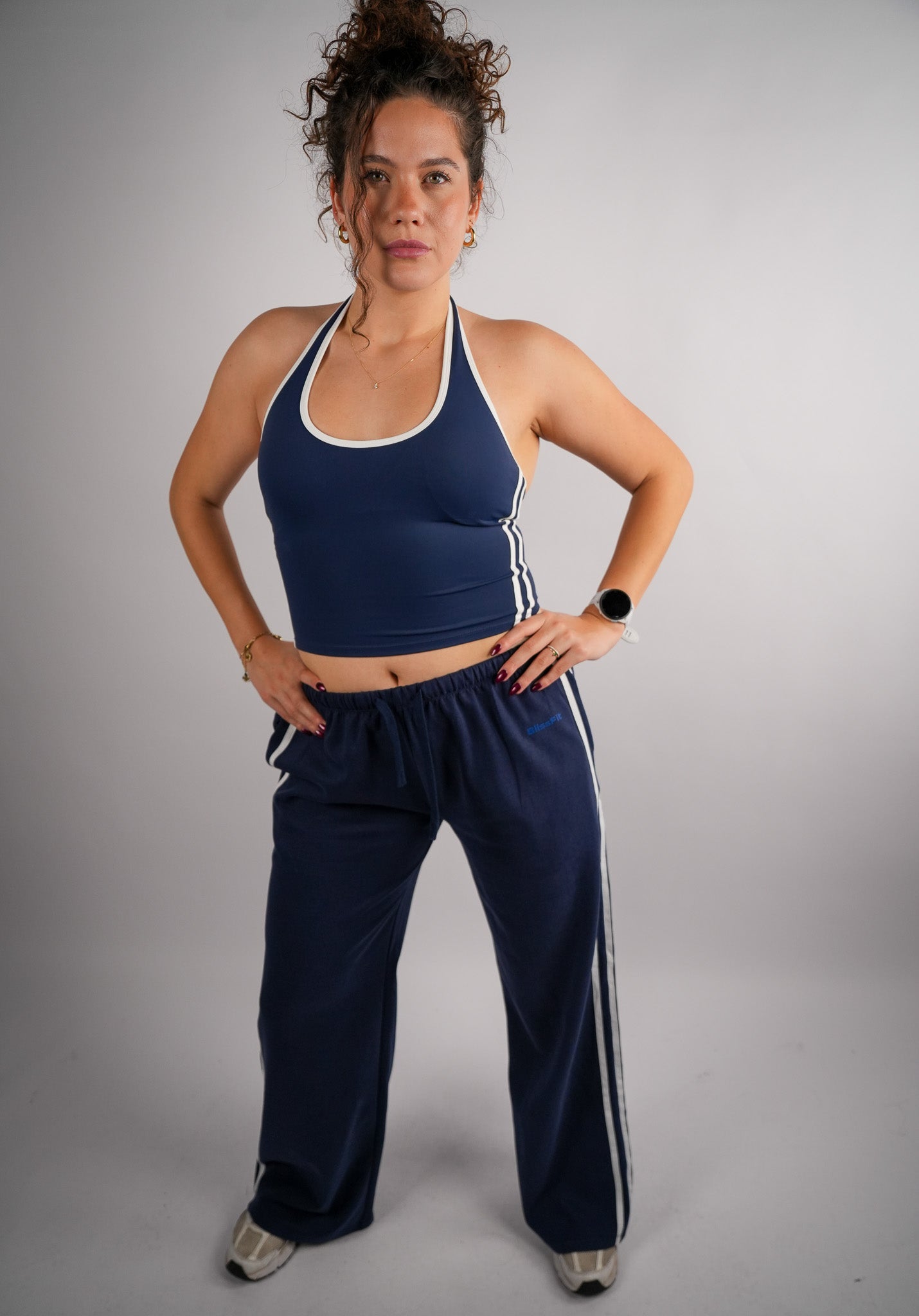 Contrastline Halter Neck Top