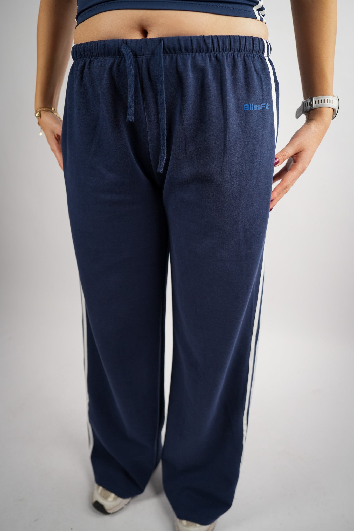Contrastline Wide Leg Pants