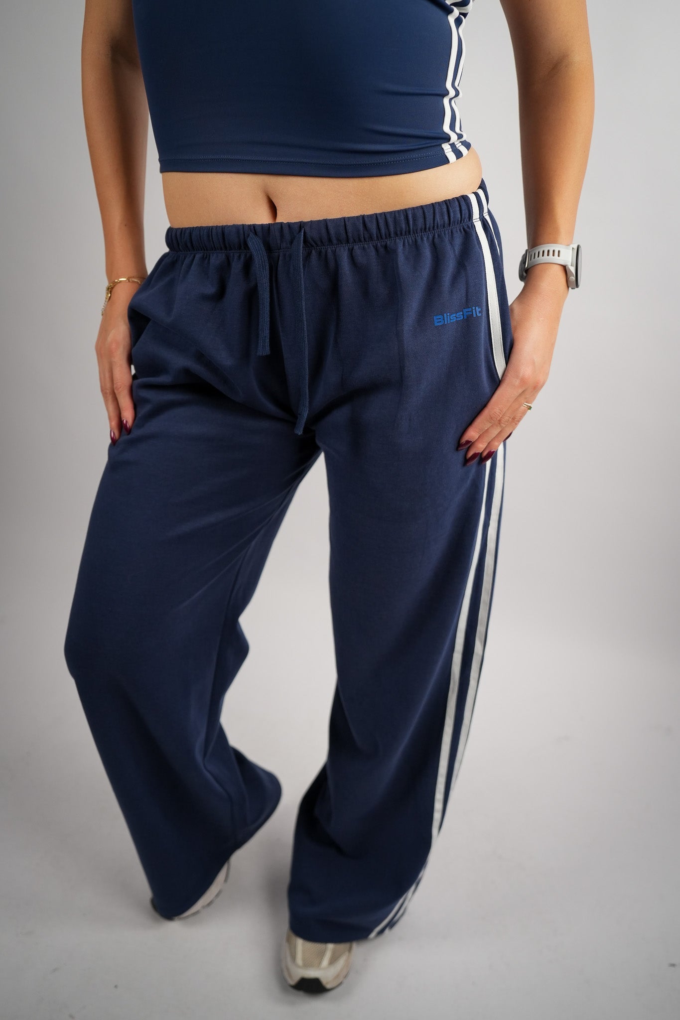 Contrastline Wide Leg Pants