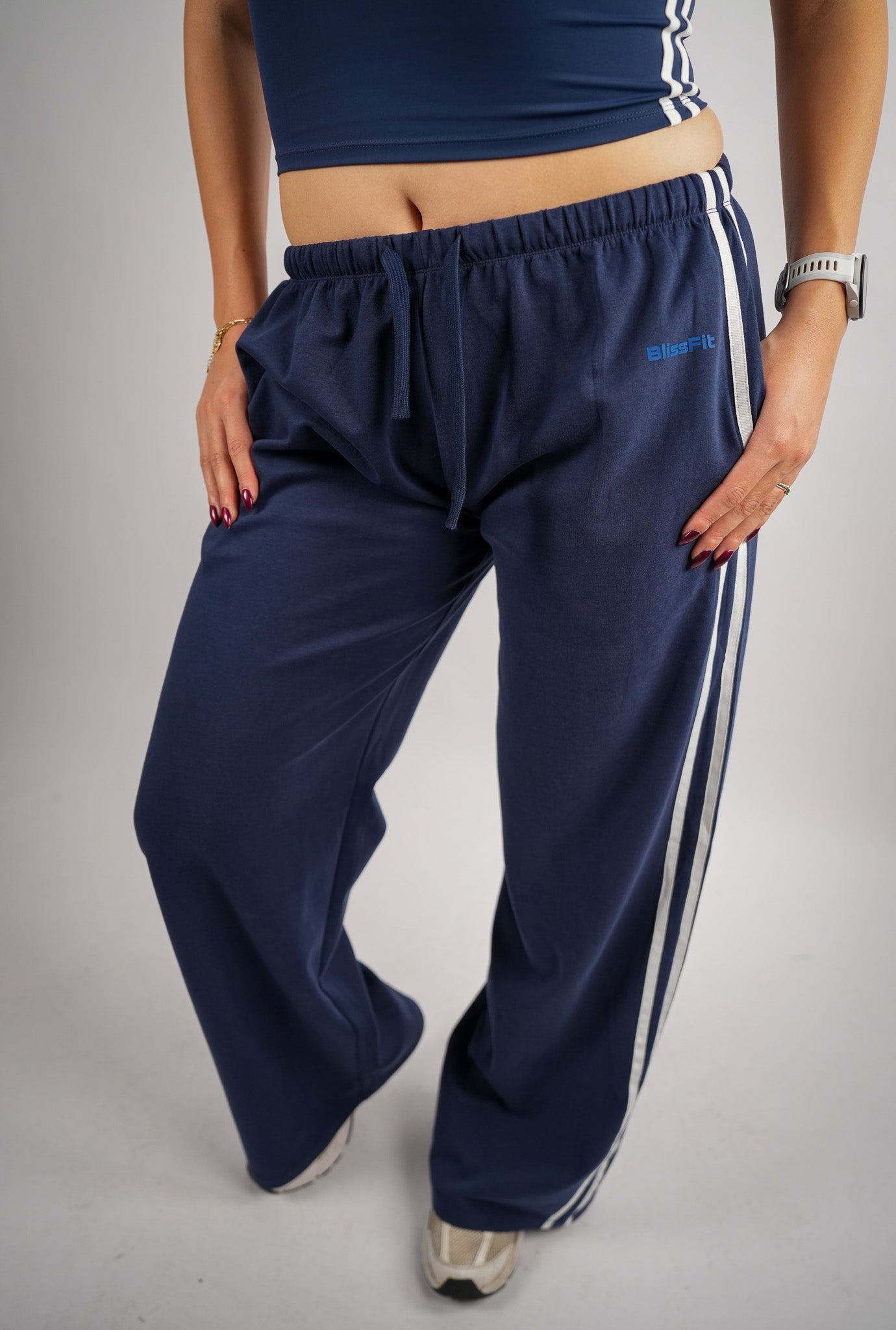 Contrastline Wide Leg Pants