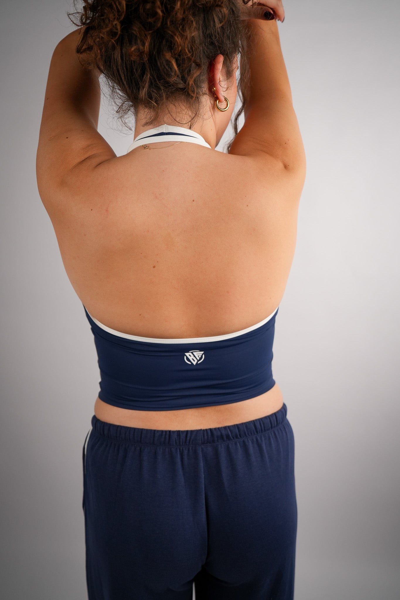 Contrastline Halter Neck Top