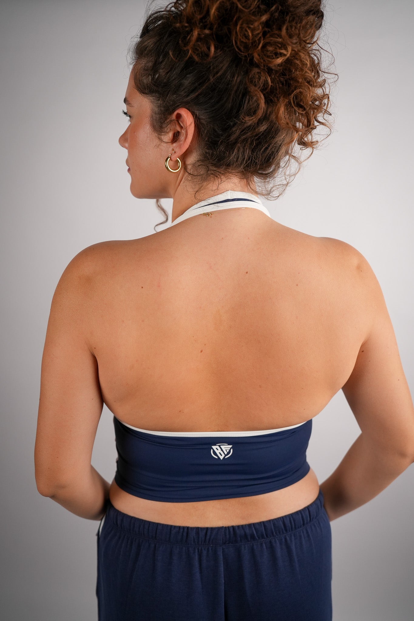 Contrastline Halter Neck Top