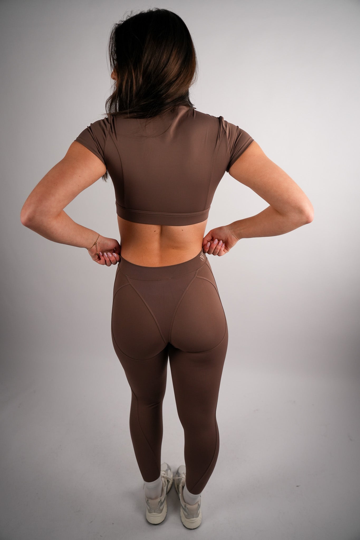 Axis Short Sleeve Crop Top Built-In Bra