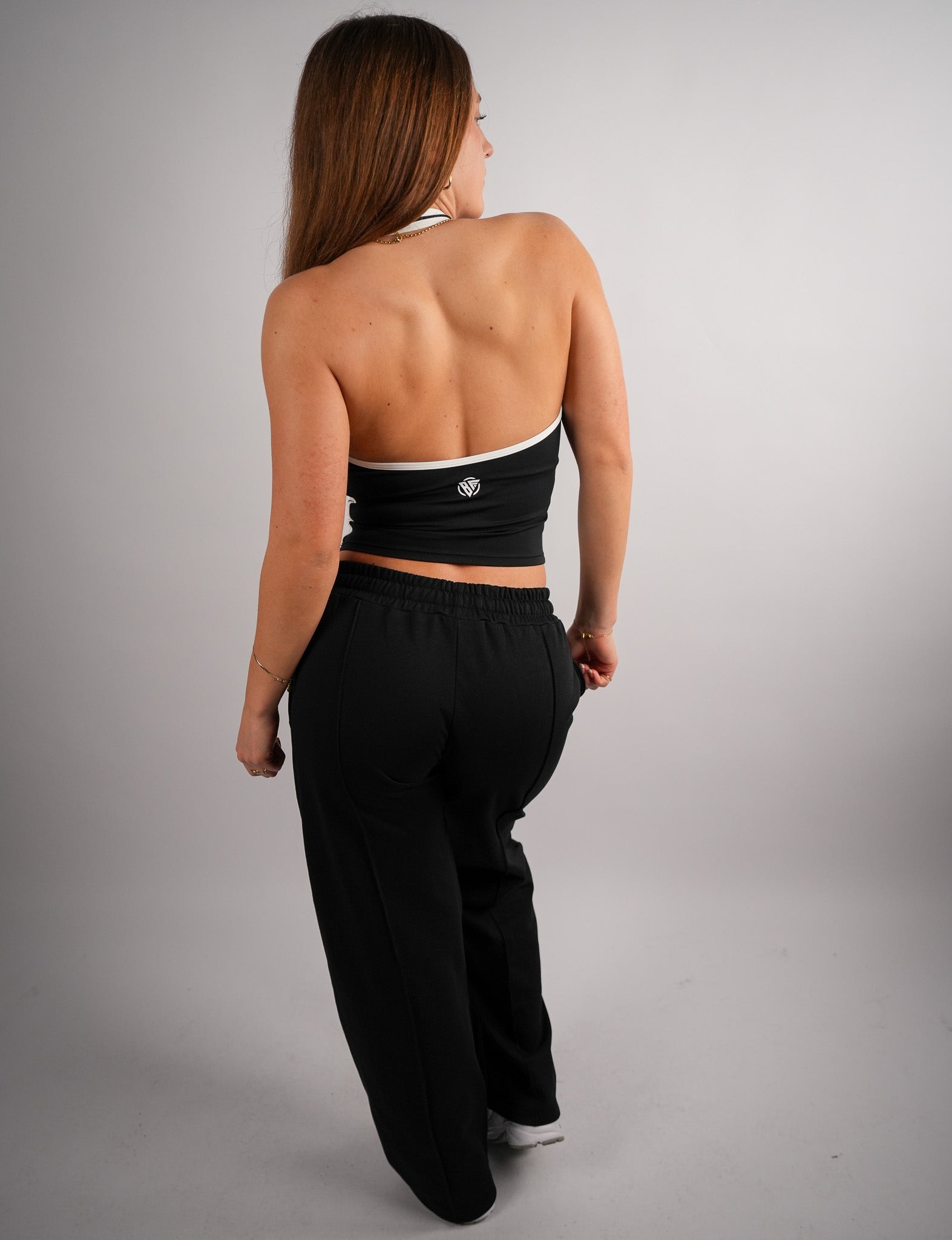 Contrastline Halter Neck Top