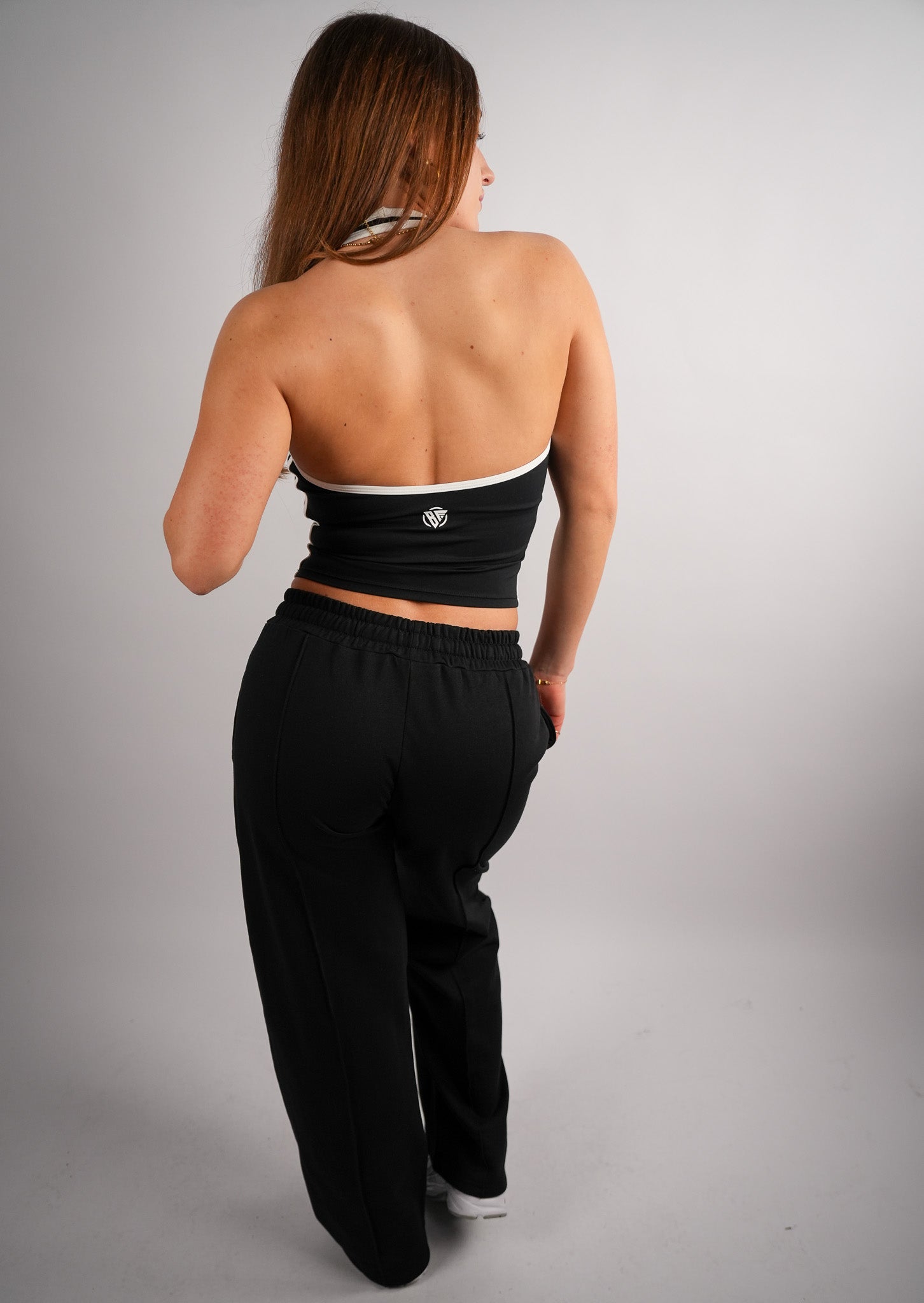 Contrastline Halter Neck Top