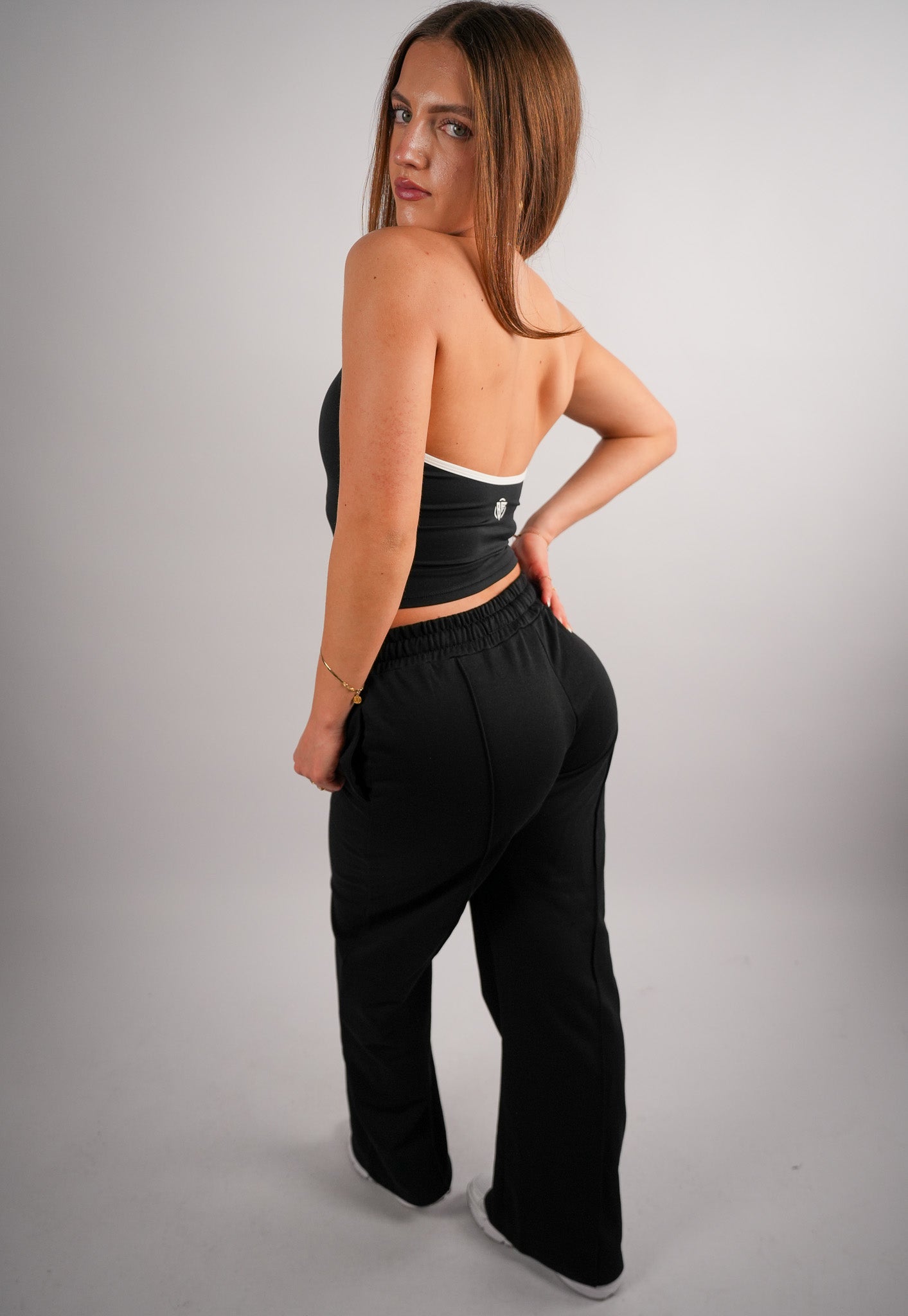 Contrastline Halter Neck Top