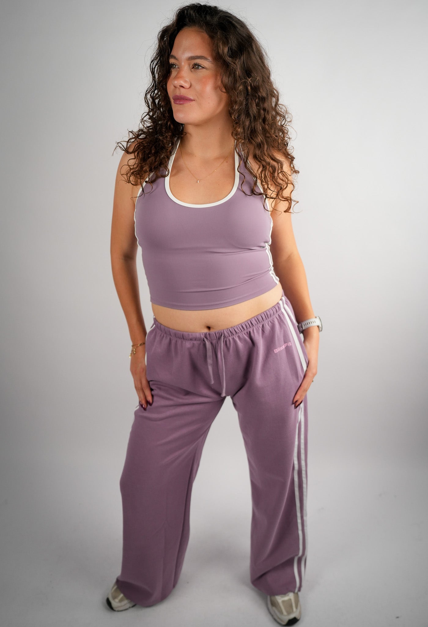 Contrastline Wide Leg Pants