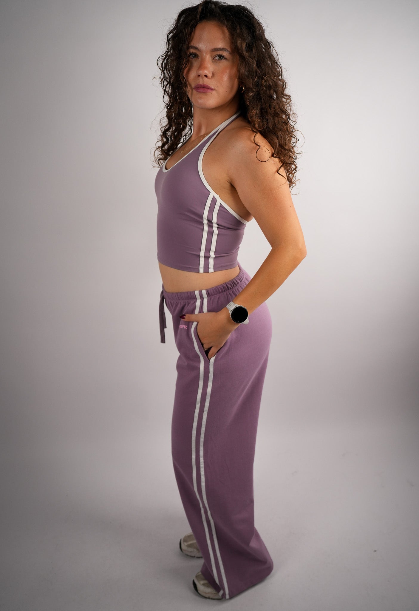 Contrastline Halter Neck Top