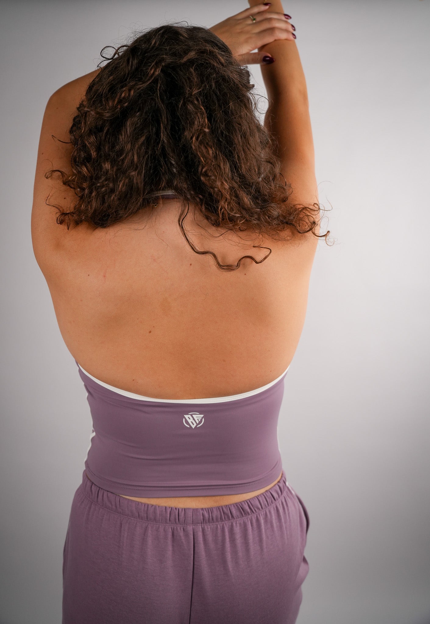 Contrastline Halter Neck Top