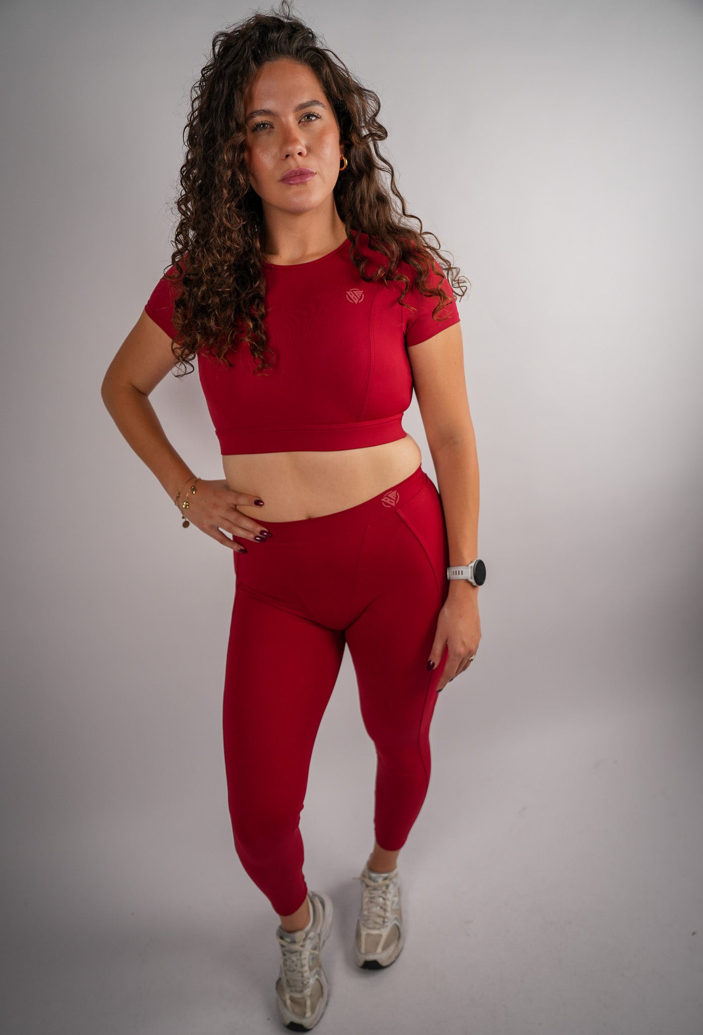 Axis Short Sleeve Crop Top Built-In Bra