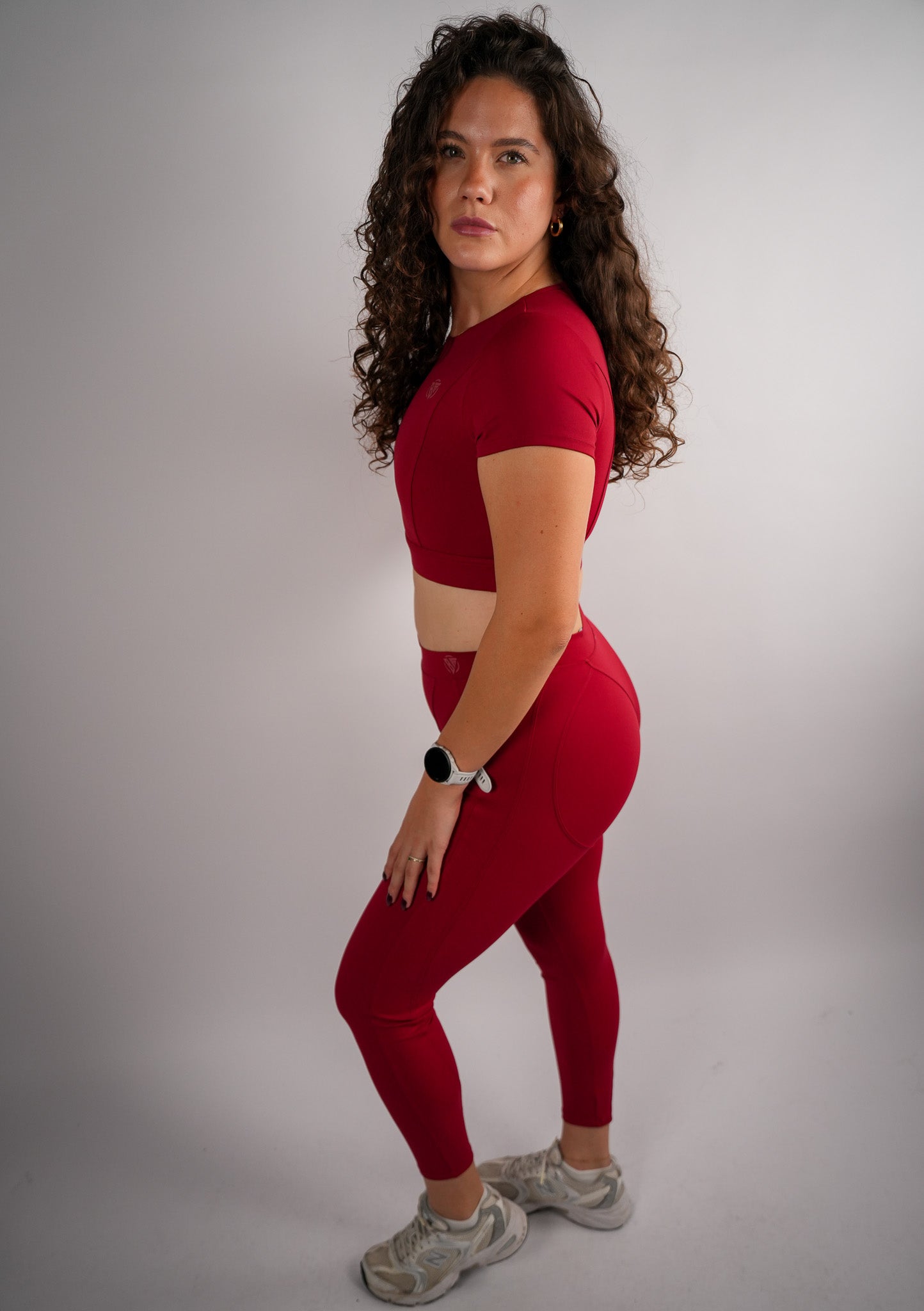 Axis Short Sleeve Crop Top Built-In Bra