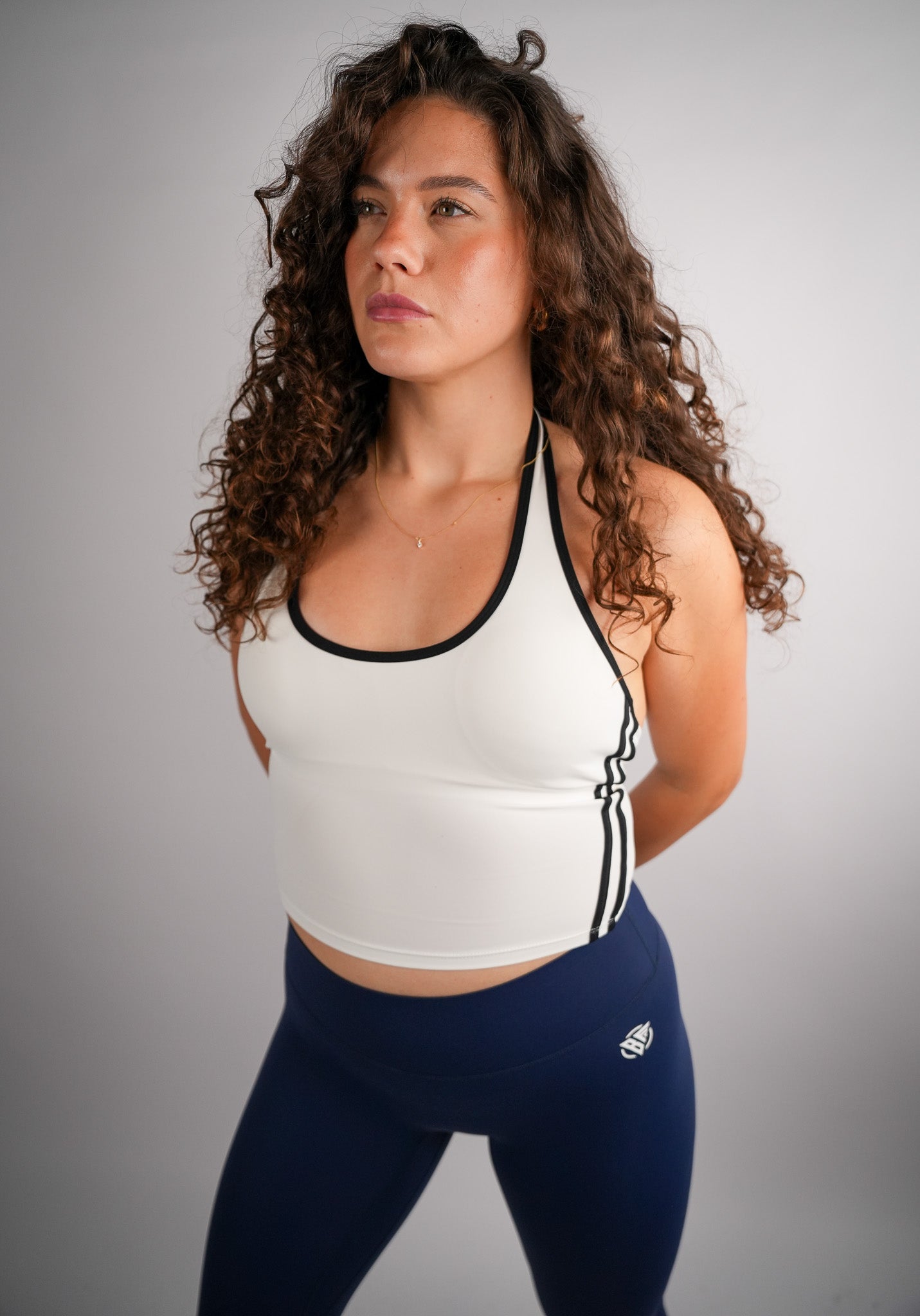 Contrastline Halter Neck Top