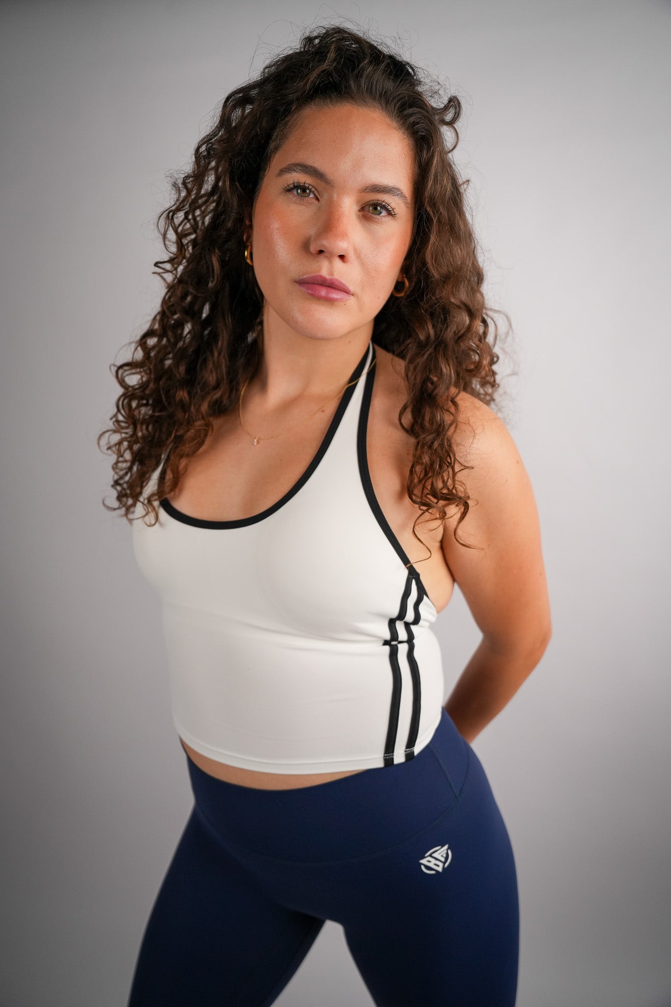 Contrastline Halter Neck Top