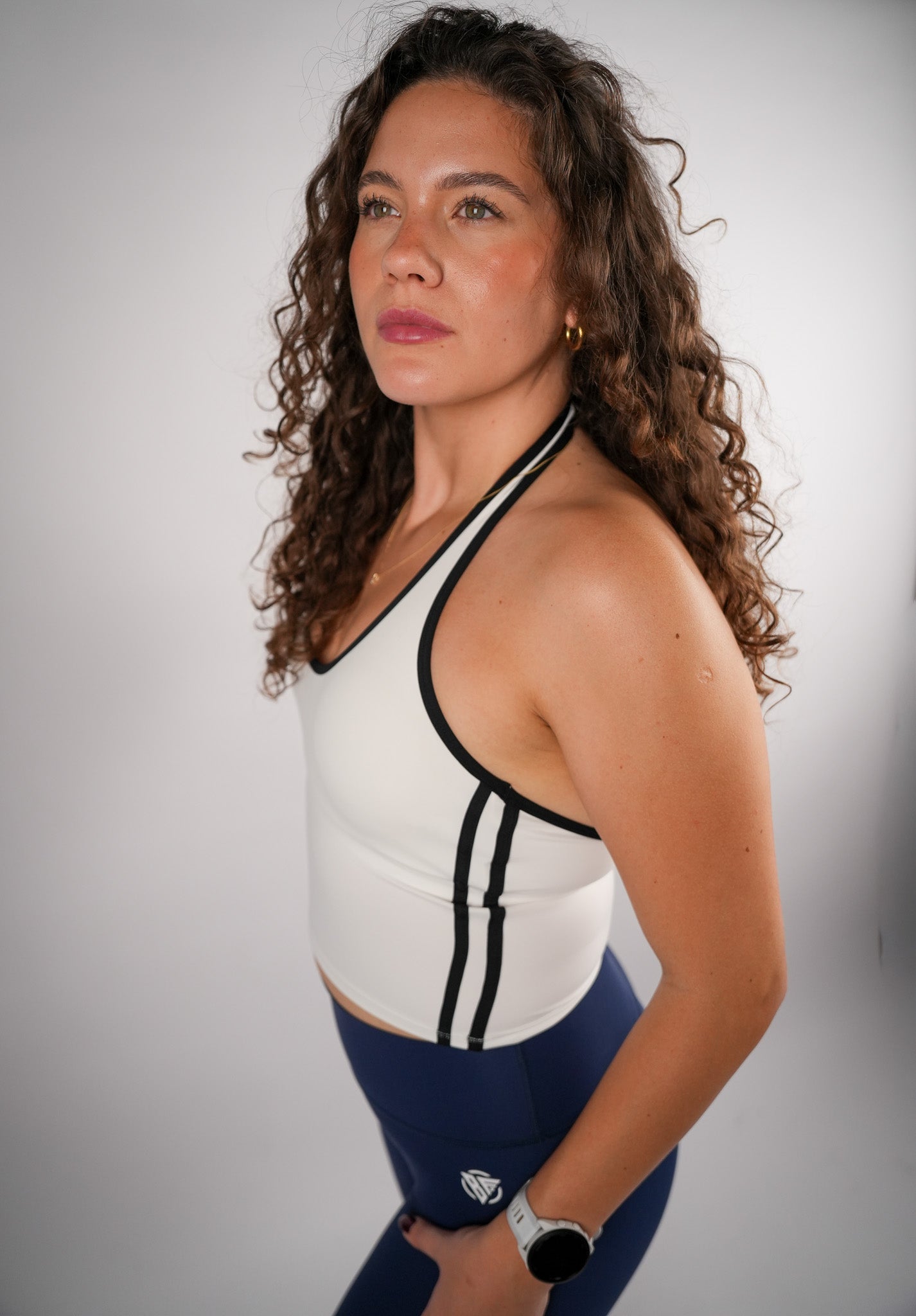 Contrastline Halter Neck Top