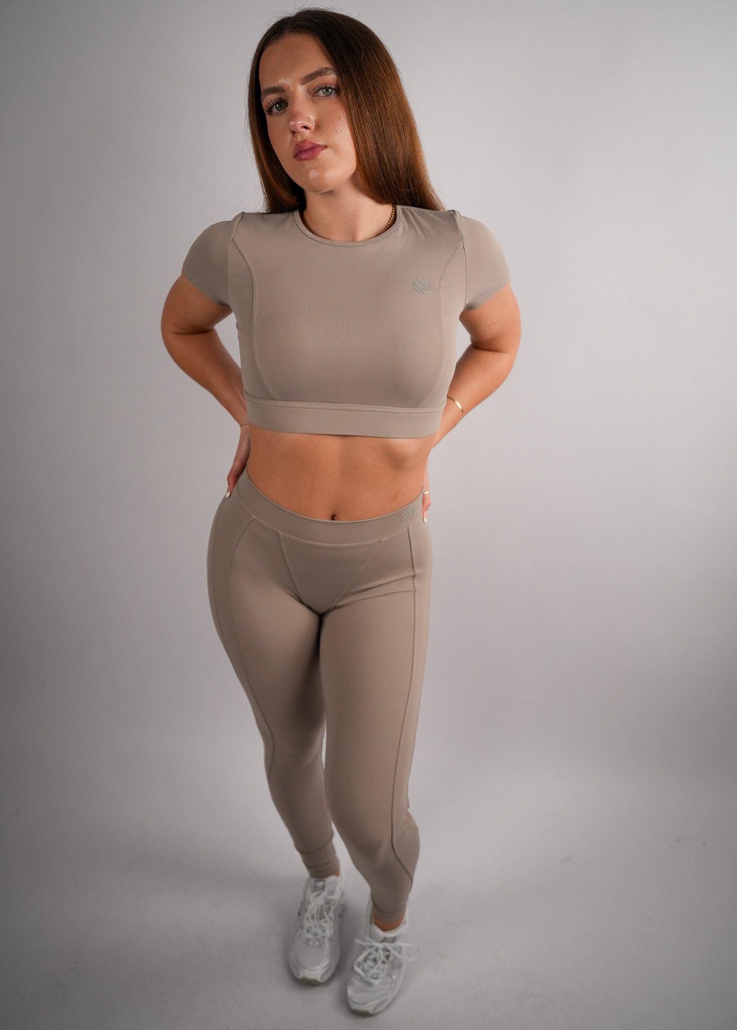 Axis Short Sleeve Crop Top Built-In Bra