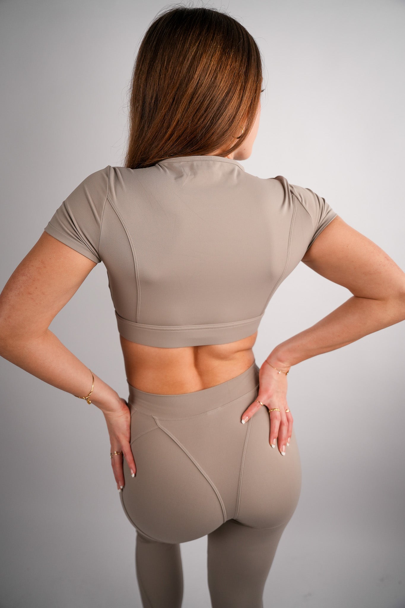 Axis Short Sleeve Crop Top Built-In Bra