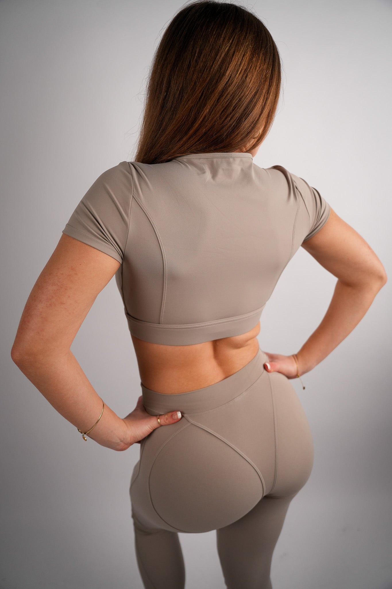 Axis Short Sleeve Crop Top Built-In Bra